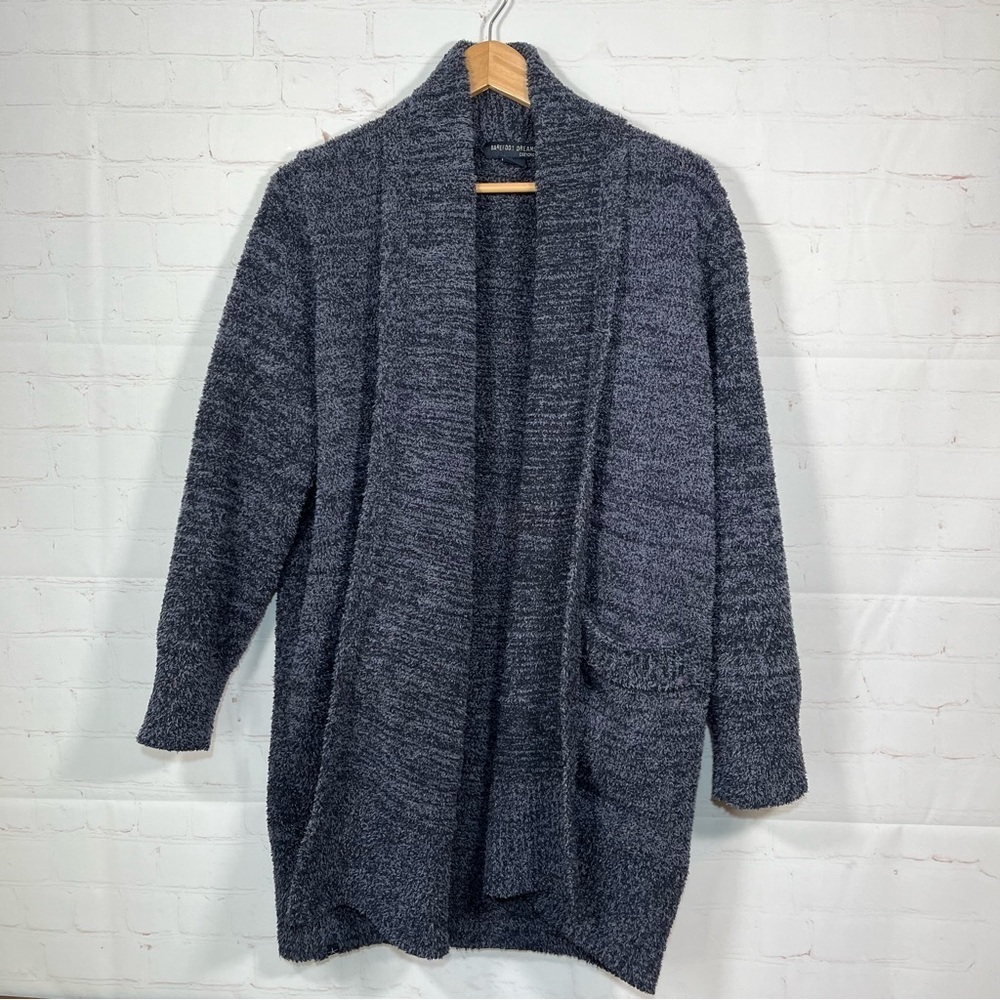 Barefoot Dreams Cozychic Blanket Wrap Cardigan Womens Large Blue Lagenlook